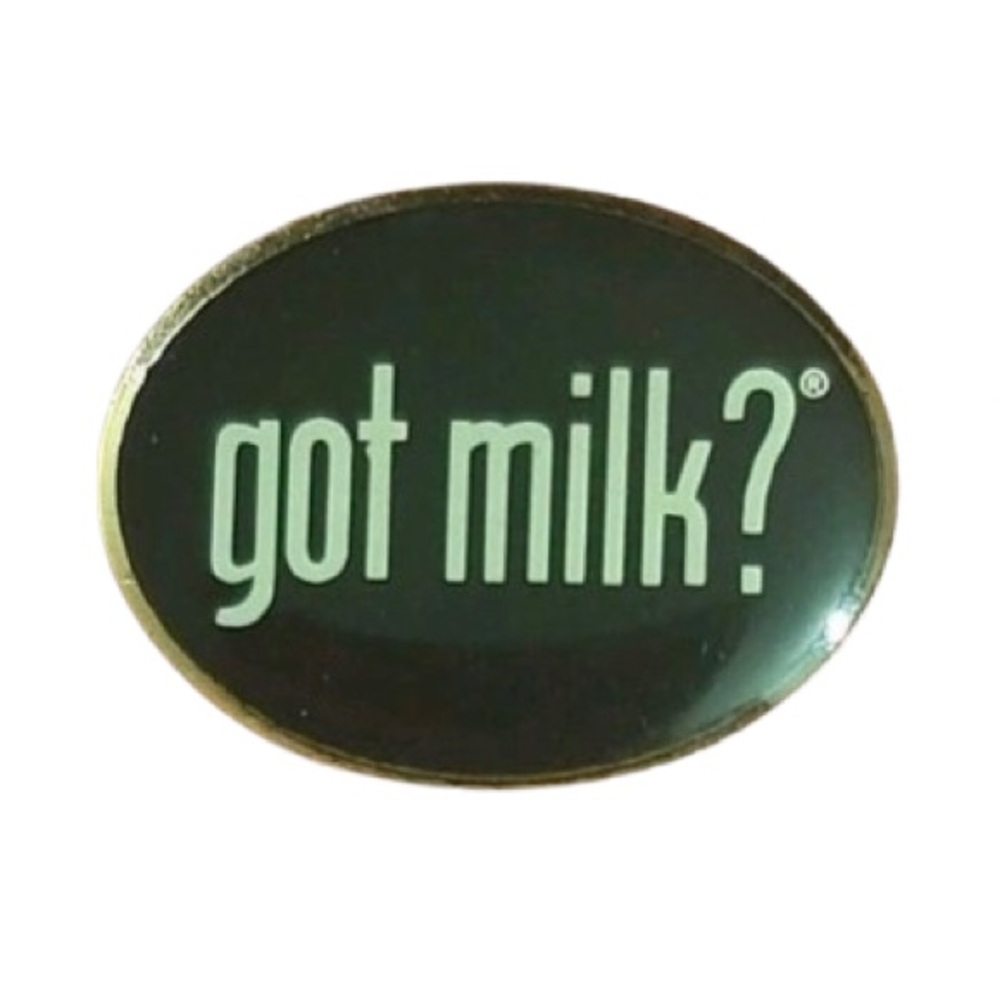 1990s Nostalgia Got Milk? Oval Enamel Pin